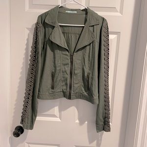 Maurice’s Green Bomber Jacket with Zipper